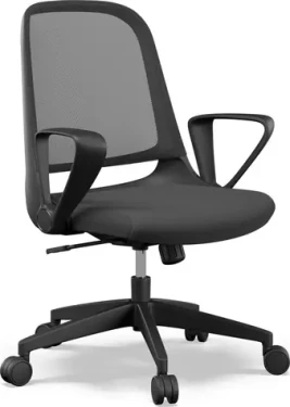 SENSE7 Sopty čierna / Nastaviteľné kancelárske kreslo / nosnosť 120 kg (5902659845276)