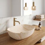 REA - Umývadlo na dosku Freja - Travertine Matt REA-U6689