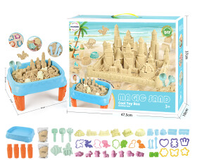 Mamido Mamido Súprava kinetického piesku 1000 g so stolíkom a formičkami MT1235