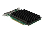 DeLock PCIe x16 karta 4X M.2 NVMe s chladičom / Karta / Bifurcation / PCIe 4.0 x16 / M.2 2280, 2260, 2242, 2230 (90054)