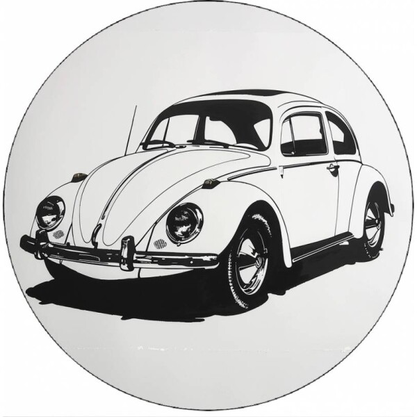 Jedlý papier Volkswagen Beetle biely 19,5 cm - Pictu Hap - Pictu Hap