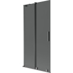 MEXEN/S - Velar L dvojkrídlová posuvná vaňová zástena 95 x 150, grafit, grafit kartáčovaná 896-095-003-41-66
