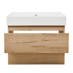 Kúpeľňová skrinka 2 zásuvková s umývadlom SAT B-Way 79x50x45 cm dub mat BWAY280OAKU2BI BWAY280OAKU2BI