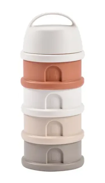 Beaba Sada téglikov na sušené mlieko / desiatu Cotton White / Terracotta (911728BB)