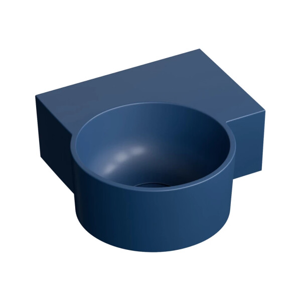 OMNIRES - OVO M+ umývadlo na dosku/závesné - pravé, 33 x 34 cm, midnight blue mat; OVO335UWPMB