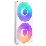 NZXT F280 RGB Core biela / 2x 140mm / Fluid Dynamic Bearing / 34.5 dB @ 2000 RPM / 98.61 CFM / 4-pin PWM + 4-pin RGB (RF-U28HF-W1)