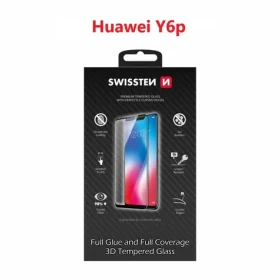 SWISSTEN Ultra Durable 3D FULL GLUE Glass pre HUAWEI Y6p čierna (64701859)