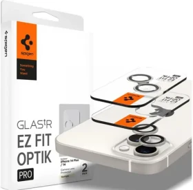 Spigen Glass EZ Fit Optik Pre ochranné sklo na fotoaparát pre Apple iPhone 14/iPhone 14 Plus 2ks béžová (AGL05604)