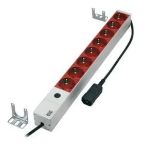MicroConnect Predlžovacia šnúra 8x EU zástrčka 19" 1U 2m biela (CABINETACC3)