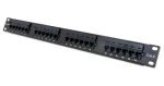 Xtendlan Patch panel 19" / 24 portov / Cat6 / pozlátené kontakty / 110 (PP19-24C6U)
