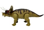 Mamido Dinosaurus Triceratops na batérie so zvukovými efektmi hnedý