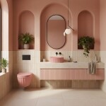 REA - Umývadlo na dosku DUO Sweet Pink Matt REA-U3606