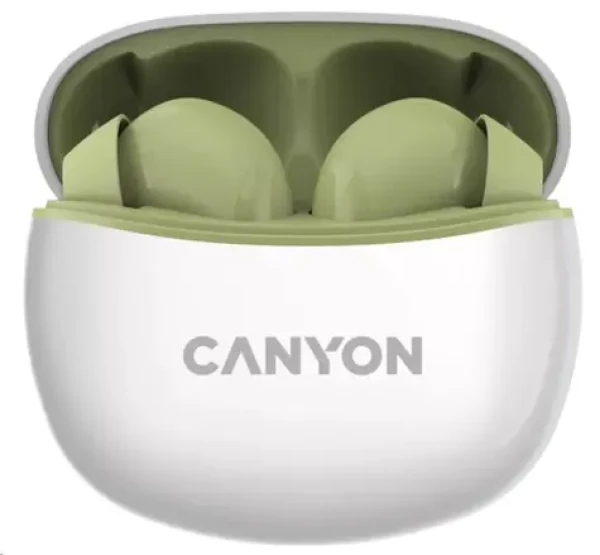 Canyon TWS-5 olivové / slúchadlá s mikrofónom / BT 5.3 / puzdro 500mAh (CNS-TWS5GR)