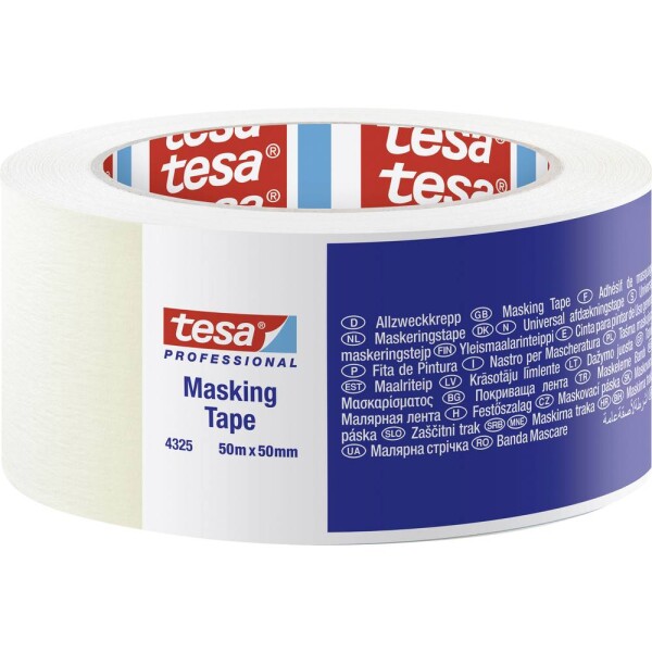 Tesa STANDARD 04325-00004-01 krepová lepiaca páska tesa® Professional béžová (d x š) 50 m x 50 mm 1 ks; 04325-00004-01