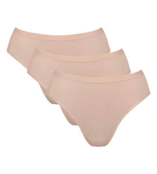 Dámske nohavičky GO Daily Cotton Tai 3P - BROWN - SLOGGI BROWN - SLOGGI BROWN XS