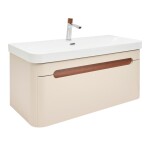 Kúpeľňová skrinka s umývadlom a batériou SAT Fusion 97,5x43x45 cm pieskovo béžová mat SATFUSION100BEUBA SATFUSION100BEUBA