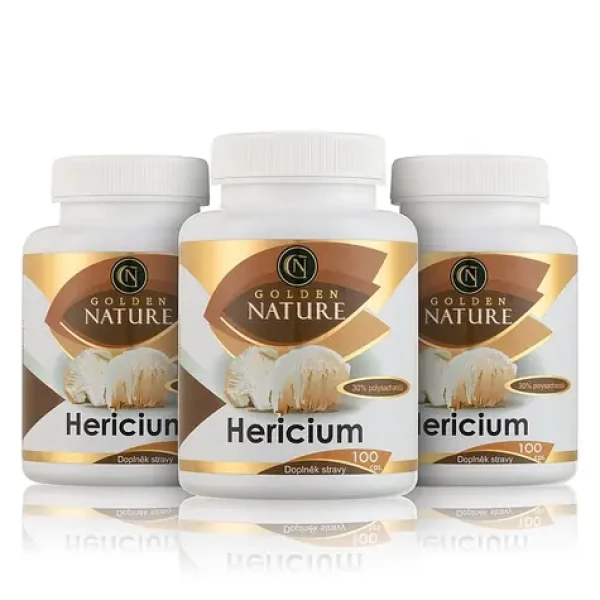 Golden Nature Hericium 30% polysacharidov 300 cps. (3x100 cps) (GN2100026)