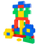 Mamido Súprava veľkých farebných stavebných kociek vo vrecku 28,5 x 9 x 9 cm 20 kusov