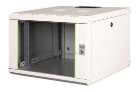 Digitus Unique sivá / Nástenný rozvádzač / 19" / 7U / 420x600x600 mm / sklenené dvere / IP20 (DN-19 07U-6/6)