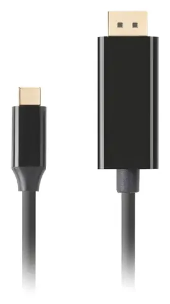 Lanberg CA-CMDP-10CU-0010-BK čierna / Kábel USB-C na DisplayPort / 1 m / DisplayPort 1.2 / 4K 60Hz (CA-CMDP-10CU-0010-BK)