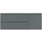 MEXEN/S - Orio kúpeľňová skrinka 120 cm s umývadlom Vela ľavá, 2S, 1D, grafit mat/biela mat 91A13-12047-3-BBFFF66-W23L01