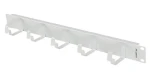 Lanberg 19" organizér káblov 5 krúžkov Typ B sivý / Organizér káblov / 1U / kov (AK-1701-S)