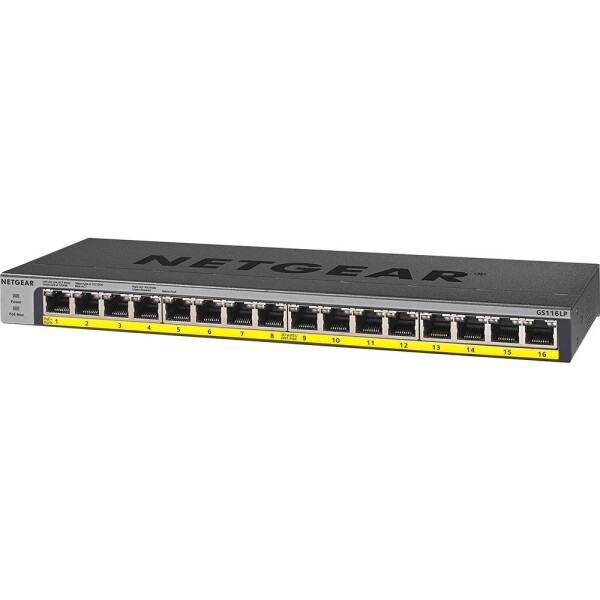 NETGEAR GS116LP sieťový switch 16 portů funkcia PoE; GS116LP-100EUS