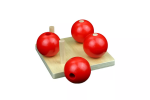 Moyo Montessori Moyo Montessori Drevené gule na kolíkoch - červené