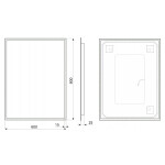 AQUALINE - TAURI zrkadlo s LED osvetlením 60x80cm TW260