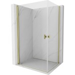 MEXEN/S - Mist-B Duo sprchovací kút dvere krídlové 90 x 70, transparent, zlato 8A2-090-070-50-00