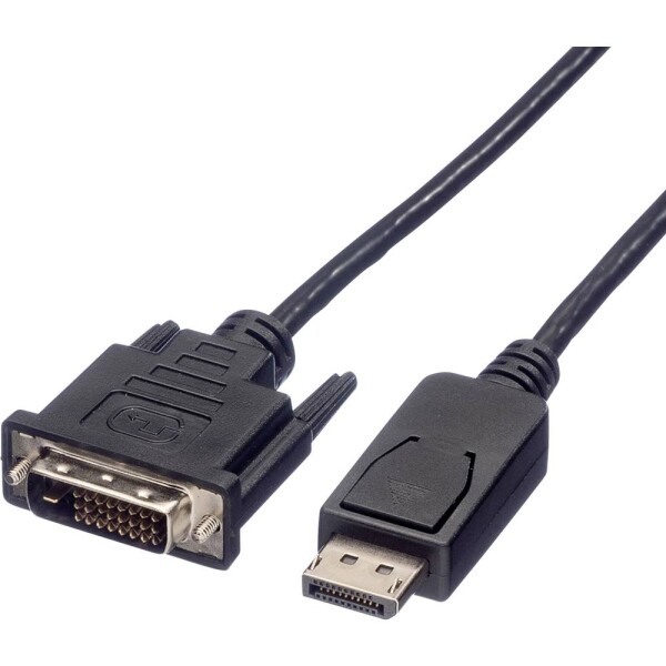 Roline DisplayPort prepojovací kábel Konektor DisplayPort, DVI-D 24+1pol. Zástrčka 1.50 m čierna 11.04.5619 tienený Kábel DisplayPort; 11.04.5619