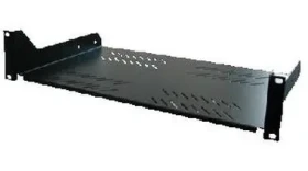 Triton Polička s perforáciou 1U/250mm (RAB- UP-250-A1) čierna / max. nosnosť 20kg (RAB-UP-250-A1)