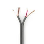 Nedis Audio Cable 2 x 0.16 mm2 tmavo šedá / Meď / 100.0 m / Okrúhly / PVC / Role (COTR15000GY100)