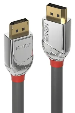 Lindy šedá / Kábel DisplayPort 1.4 / 1 m / MM (36301)