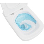 MEXEN/S - Riva Závesná WC misa Rimless Tornado vrátane sedátka s slow slim, duroplast, biela lesk 30630200T