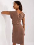 Dámske šaty RV SK 8018.91 Brown - Rue Paris M Hnědá