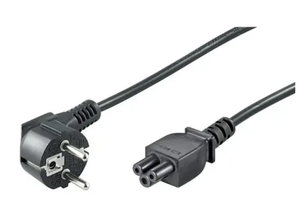 MicroConnect Sieťový napájací kábel Schuko 90° uhol - C5 0.5m čierna (PE010805)