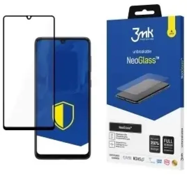 3mk NeoGlass Samsung Galaxy A22 4G (SM-A225) čierna / Hybridné sklo / 0,3 mm / Odolné proti prasknutiu