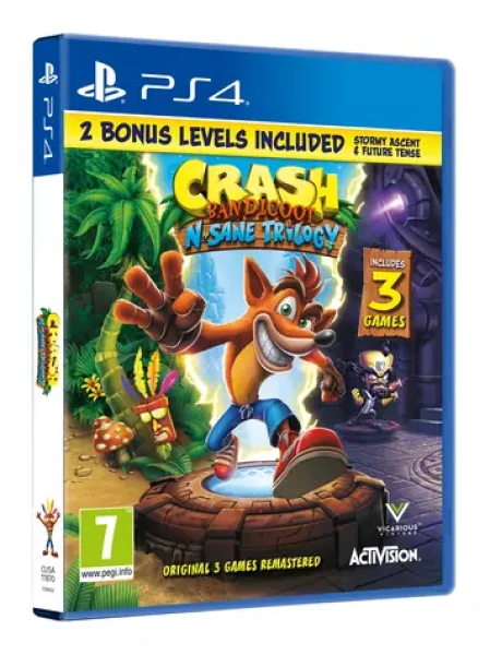PS4 Crash Bandicoot N.Sane Trilogy (Remake) / Plošinovka / Angličtina / od 7 rokov / Hra pre Playstation 4 (CEP411502)