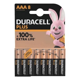 Duracell Plus-AAA K8 mikrotužková batérie typu AAA alkalicko-mangánová 1.5 V 8 ks; Plus-AAA K8