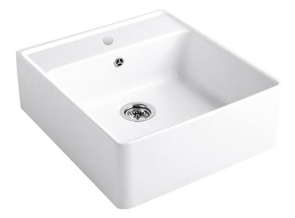 VILLEROY & BOCH - Keramický drez Single-bowl sink White alpin modulový 595 x 630 x 220 bez excentra 632061R1 2. akosť