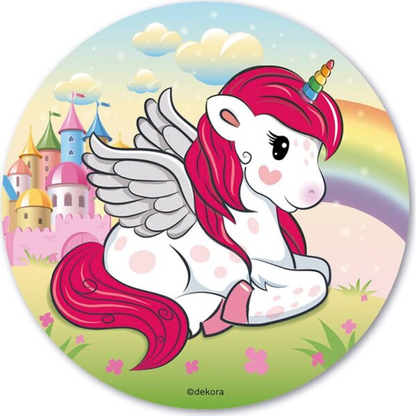 Jedlý papier kúzelný jednorožec Unicorn 20 cm - Dekora - Dekora