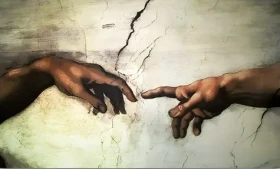 Norimpex Diamantové maľovanie Stvorenie Adama (detail)