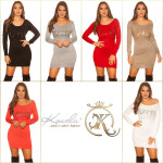 Sexy KouCla knit dress rhinestones "VIP" Einheitsgroesse