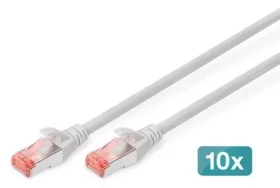 Digitus CAT6 S/FTP sivý / Patch kábel / 3 m / AWG 27/7 / LSZH / 10 ks (DK-1644-030-10)
