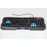 E-BLUE Polygon / Herná klávesnica / drôtová (USB) / US + CZ/ SK prelepky / odolná proti poliatiu / čierna (EKM075BK)