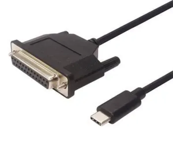 PremiumCord prevodník USB-C na paralelný Port Canon 25 pin / Prevodník / USB-C - LPT / 1,5 m (8592220014766)