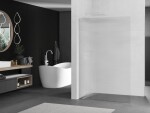 MEXEN/S - Kioto L Sprchová zástena WALK-IN 120 x 200, prúžky, biela 800-120-103-20-09