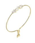 Guess Pozlátený náramok s kryštálmi a zirkónmi Chandelier JUBB05363JWYGT/U