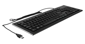 DeLock Water-Drop čierna / Klávesnica / Drôtová USB / QWERTZ / Numerická klávesnica (12672)
